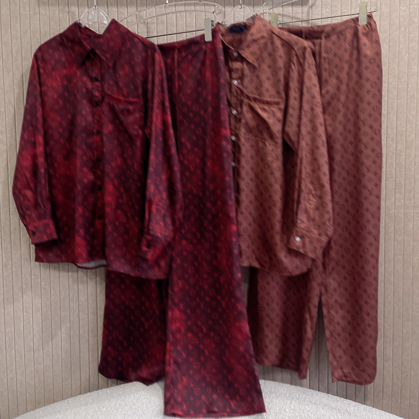 Designer womens two Piece Pants luxury long sleeve shirts letter print skirts suit ladies breathable sportsuits patchwork trousers orange red