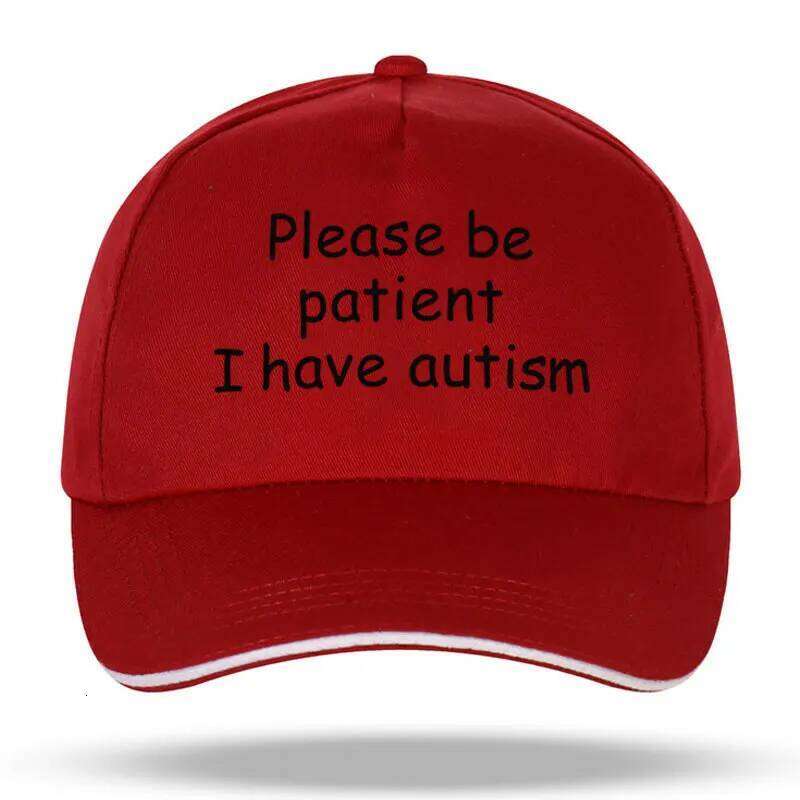 Please Be Patient I Have Autism Baseball Cap Hat Outdoor Fish Women Printed Czapka Bonnet Spring Casual mens cap Z260226