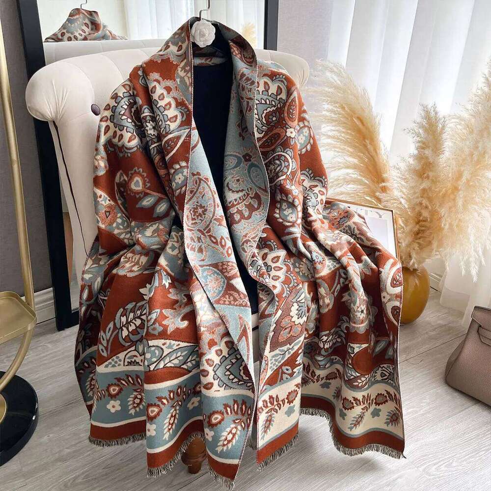 2025 Winter Imitation Cashmere Scarf Women Design Outdoor Warm Pashmina Blanket Scarves Female Shawl Wraps Thick Foulard Bufanda Z260226