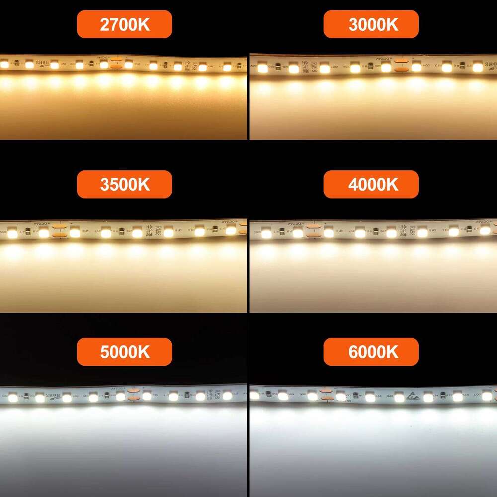 5M 10M/Roll Strip Light 12V 24V 2835 Flexible Tape Ribbon 8MM RA98 3000K 4000K 6000K LED Lights for Home Decor Lighting Z260226