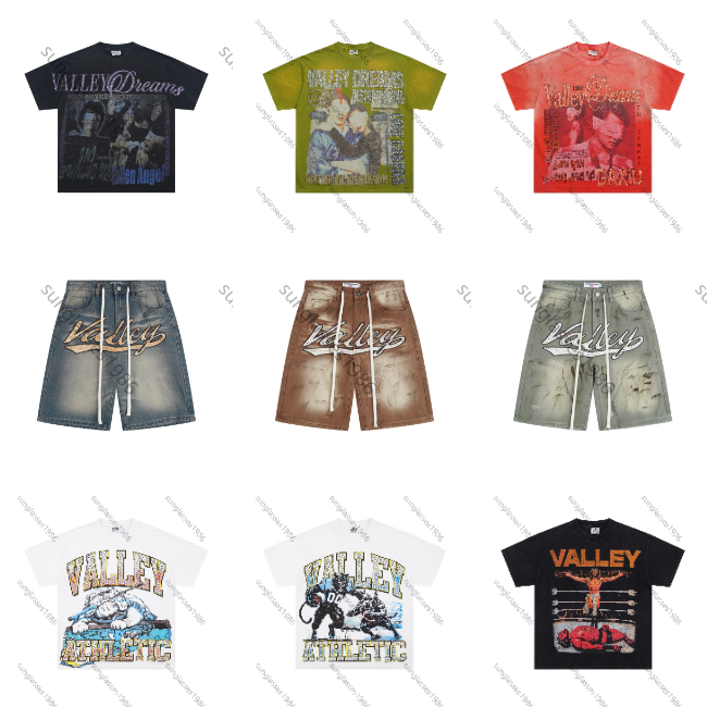 shirt designer top men's shirts shorts Boxy Fit Clothing Skulls Print Shirt Summer Breathe clothes MenWomen High QualityCasual hip hop T-shirt valley dreams