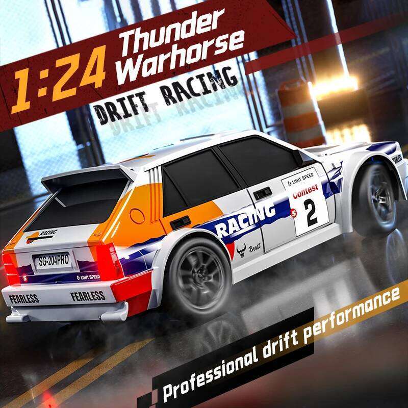 20 New 4WD RC Car 1: Scale Four-wheel Drive Drift With Two Speed Settings 20 km/h LED Light Children Toys Rechargeable SG204 H260227