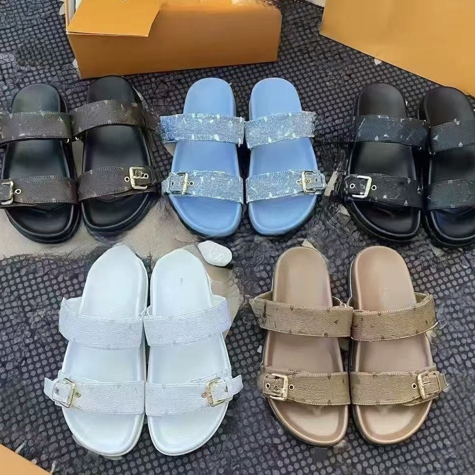 Designer Sandals high quality luxury sandals Sandals with Metal Buckle letter print womens sandals Sandals Elegant Roman Style Beach Sandals