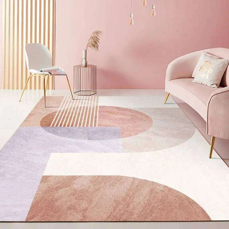 Cute Pink Carpet Simple Pattern Living Room Anti-slip Floor Study Bedroom Ground Easy To Clean Rug Yoga Mat Gift H260227 - view 4