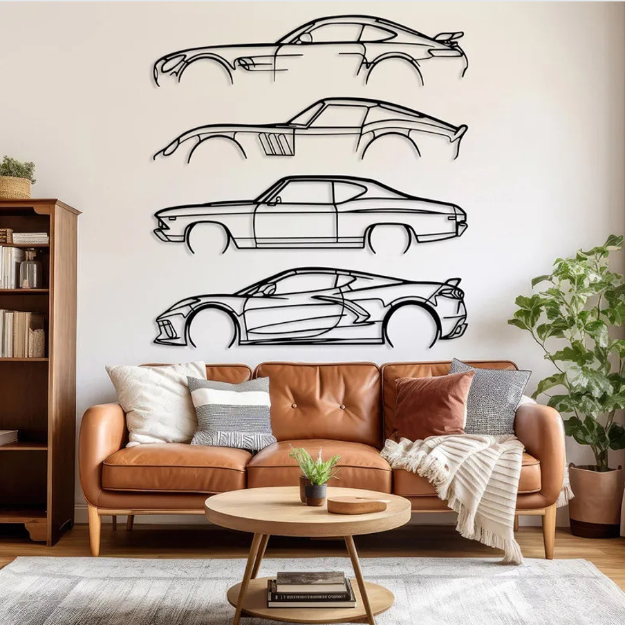 Car Silhouette Wall Art Sticker Vinyl Home Decor Automotive Service Center Garage Beauty Shop Decoration Decals Murals S610 240708
