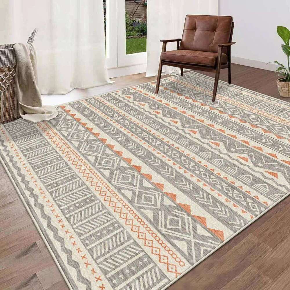 North American Style Carpets Elegant Rugs Living Room Bedroom Carpet Children's Play Easy To Clean Floor Mat Home Decor Gift H260226