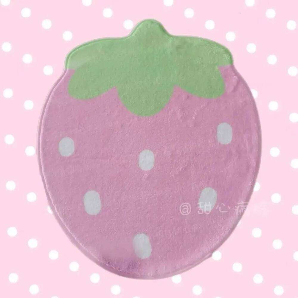 VIKAMA Strawberry Fluffy Rug Bedroom & Living Room Sweet Shaggy Non-Slip Carpet Cute Home Decor for Girls' Wardrobes H260227 - view 6