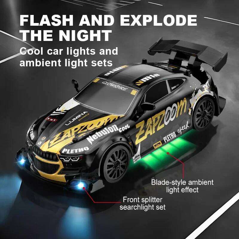 1/ RC Cars 2.4G 4WD Remote Control Racing Children Toys Car Replaceable tires High Speed Drift Race Vehicle Supercar H260227