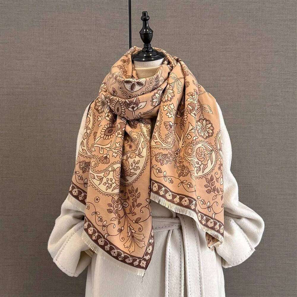 2025 New Women Fashion Brand Scarf Luxury Autumn Winter Warm Shawls Cashew Print Scarves Pashmina Mujer Femme Foulard Bufanda Z260226