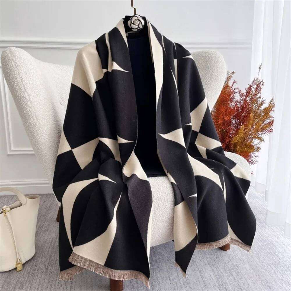 Luxury Brand Cashmere Women Floral Scarf Winter Warm Shawl and Wrap Bandana Pashmina Female Foulard Square Thick Blanket Poncho Z260226