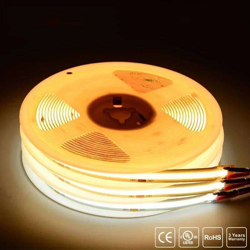 UL Listed LED Strip 320 480 LEDs/m 16.4ft High Density Flexible RA90 COB Tape DC12V 24V 3000K-6500K Led Ribbon Light Z260226