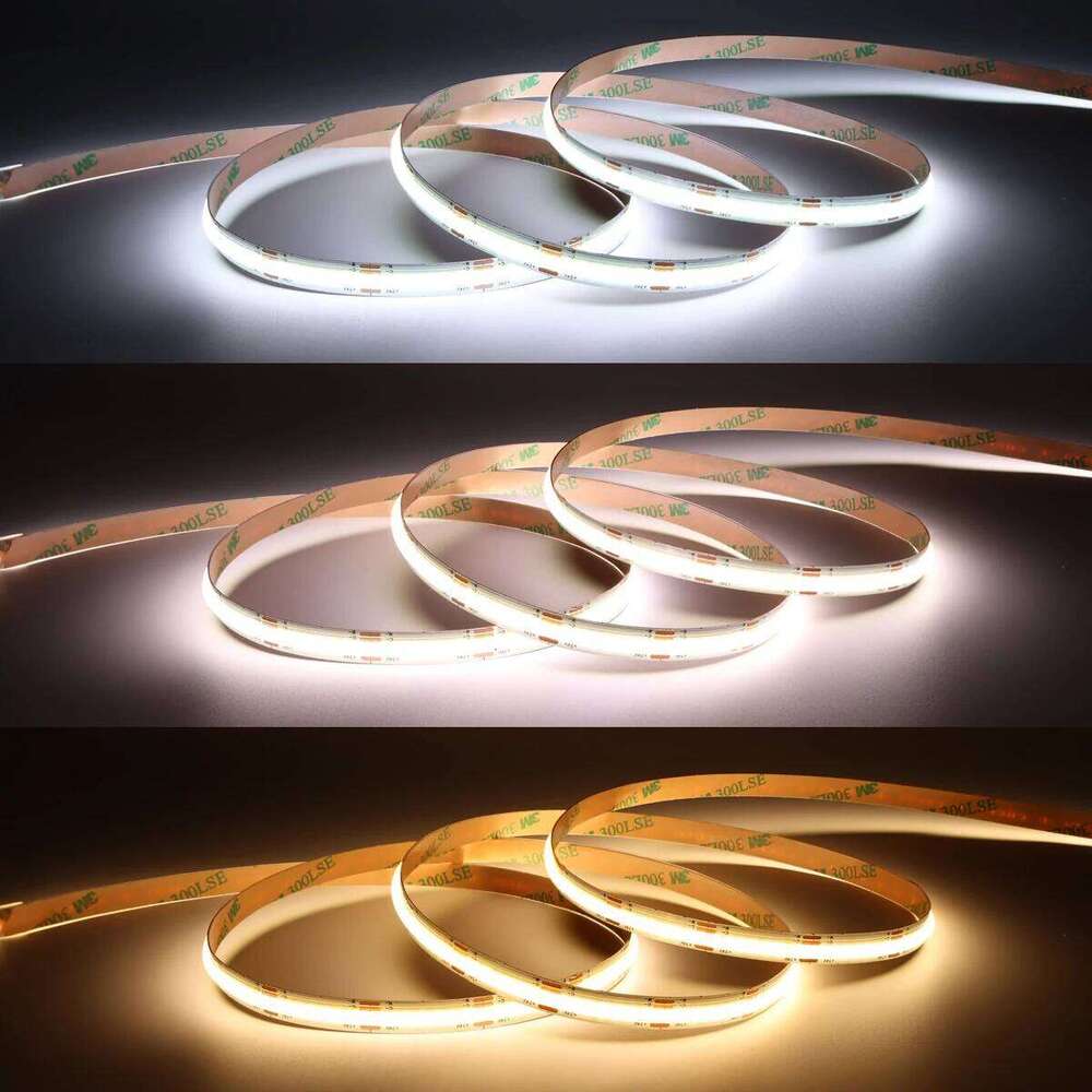 24V CCT COB LED Strip Light Mirror Touch Sensor Dimmer Switch 608 LEDs High Density Flexible FOB 2700K to 6000K Linear Dimmble Z260226