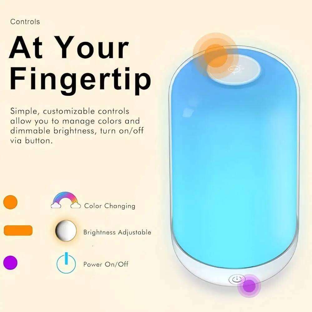 Smart LED Bedsides Lamp Night RGB Dimmable Touch Light APP Control Music Synchronization USB Charging For Bedroom Bedside Z260227