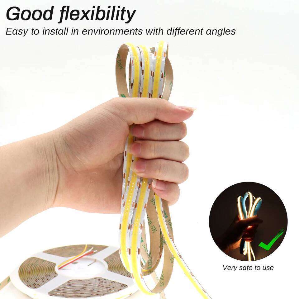3mm 5mm COB 12V 24V Dimmable 3000K 4000K 6000K High Density Flexible Light For Home Decor RA90 LED Strip Lights Z260226