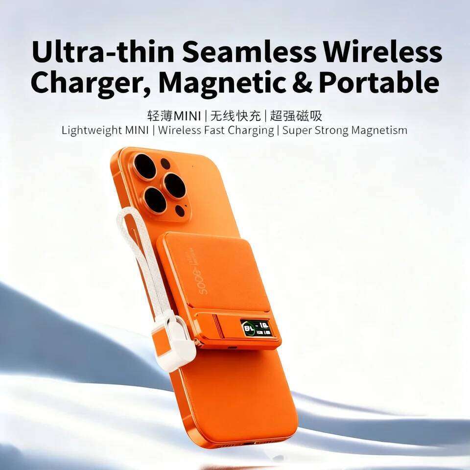 3-In-1 TFT Screen 10000Mah Wireless Magnetic PowerBank Fast Charger Portable External Battery For iPhone 17 PowerBak H260227