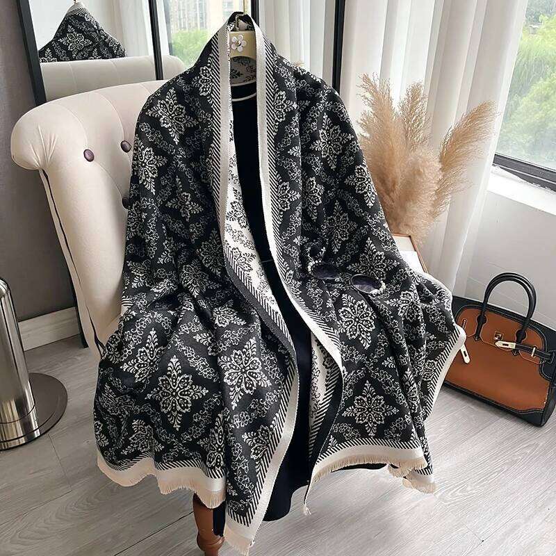 New 2025 Winter Cashmere Scarf for Women Shawl Wrap Female Pashmina Luxury Brand Poncho Thick Blanket Warm Bufanda Echarpe Femme Z260226