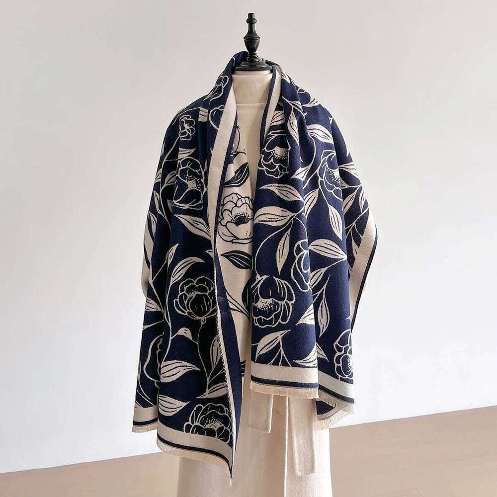 NEW Brand Women Fashion Jacquard Imitation Cashmere Soft Warm Pashmina Shawl Winter Coldproof Windproof Blanket Scarf Z260226