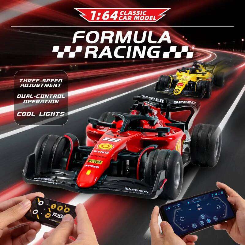 1:64 Formula Racing 2.4G Remote Desktop RC Drift Car With APP Control & Light High Speed Cars Toys Gifts H260227
