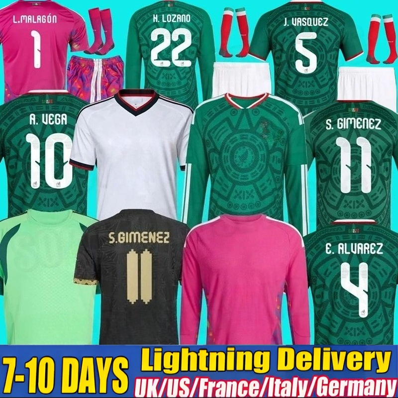 Mexico 2026 2027 Gold Cup soccer jersey A.VEGA RAUL J. QUInONES 26 27 H.LOZANO Men Kids Football Shirts Uniforms E. ALVAREZ Concacaf Nations League Final
