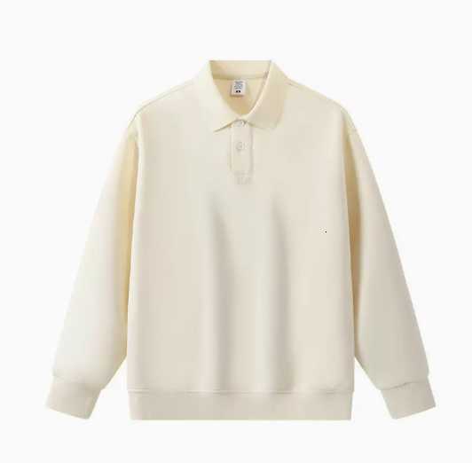 New Polo hooded sweatshirt from the trendy brand - loose, solid color, for couples, with a double collar and long sleeves H260227