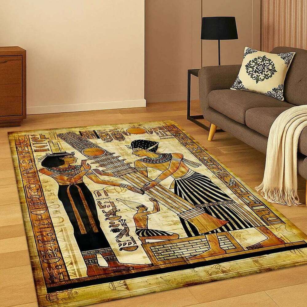 Ancient Egyptian Mythological Pharaoh Sign Carpet for Home Bedroom Living Room Sofa Doormat Decor,Area Rug Game Non-slip Mat H260226