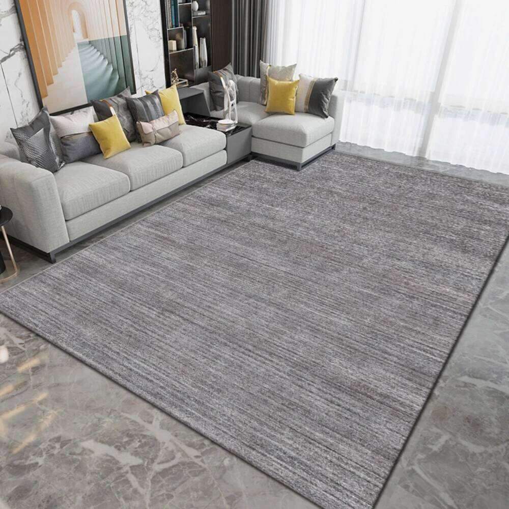 Modern Solid Color Gradation Living Room Carpet Simple Rugs for Bedroom Decor Dirt Resistance Black Floor Mat Large Parlor Rug H260226