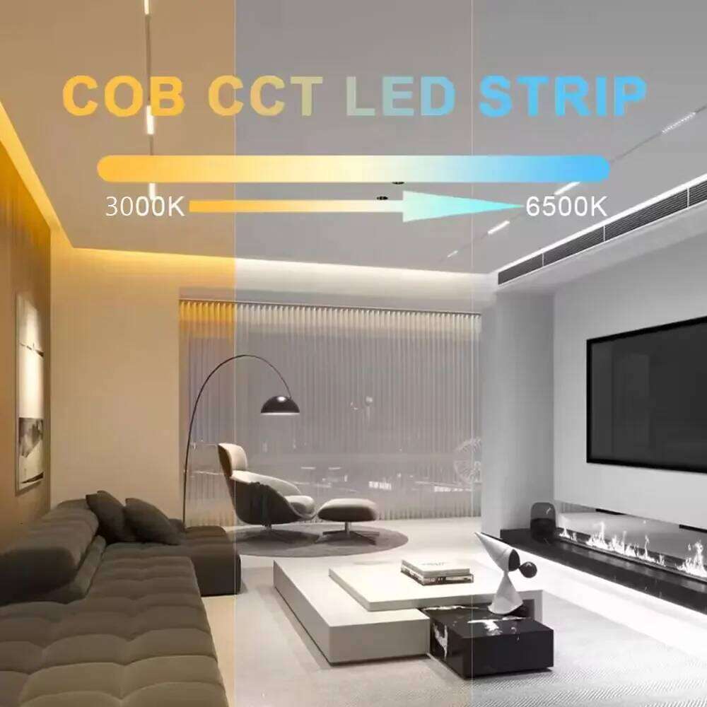 Flexible High Density Strip 3mm COB Bar LED Light Warm 3000K White 6500K for Bedroom Kitchen Home Z260226
