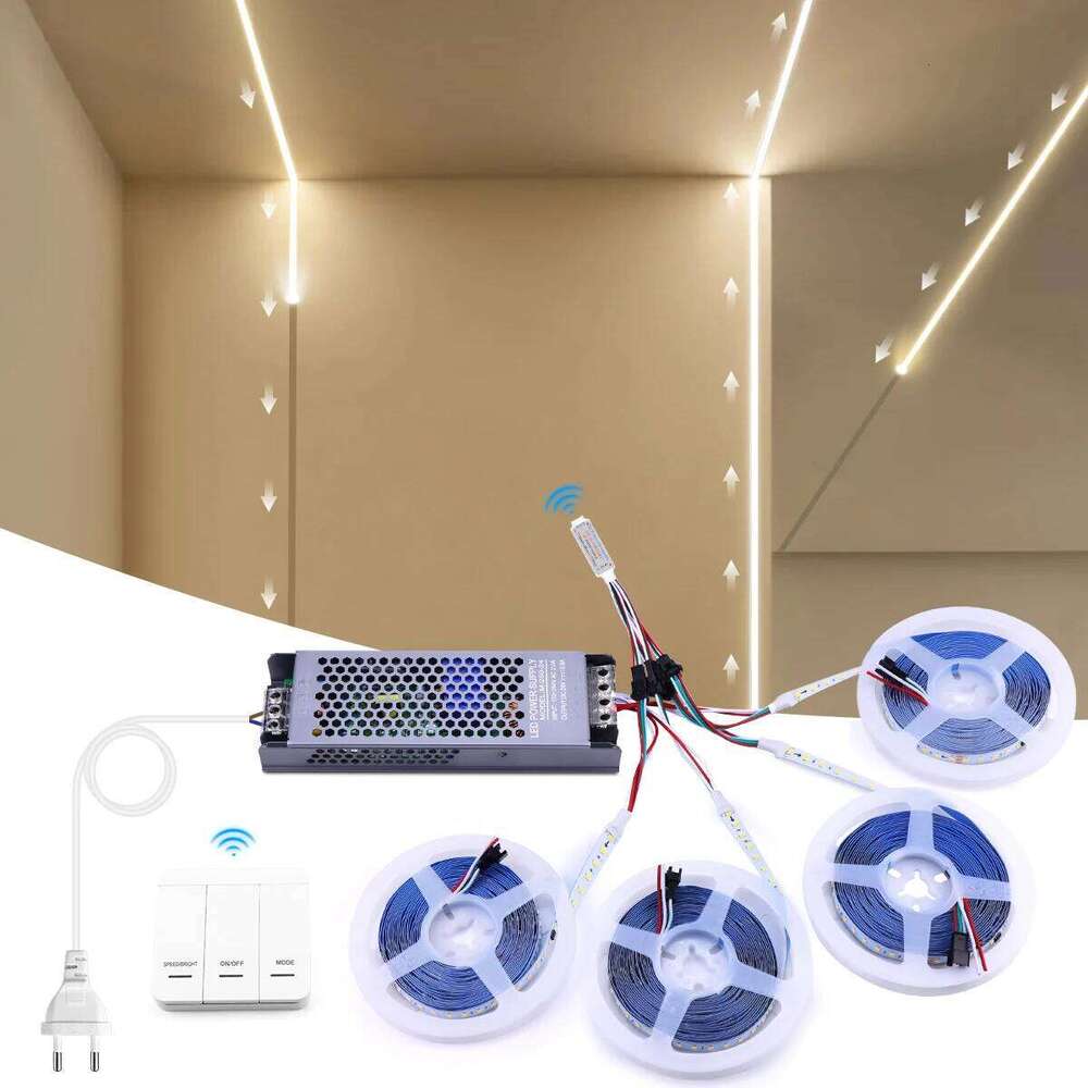 Running Water Flow Chasing Strip 120LED/M 24V WS2811 Smart Addressable Pixel LED Light Tape Stairs Wall Room Decor -Q Z260226