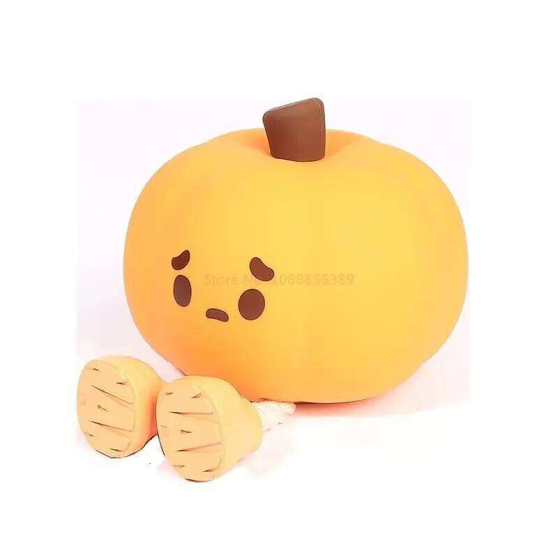 Pumpkin patting cartoon night silicone high-end atmosphere light girl gift eye protection desk lamp Z260227