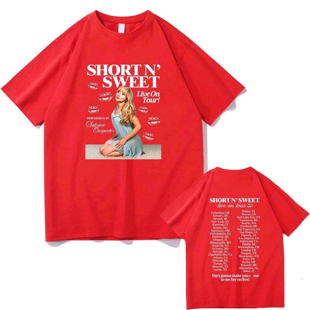 Sabrina Carpenter Short n' Sweet Album Shirt Men/women Clothing Harajuku Vintage Unisex Graphic T Shirts Kawaii Clothes H260227