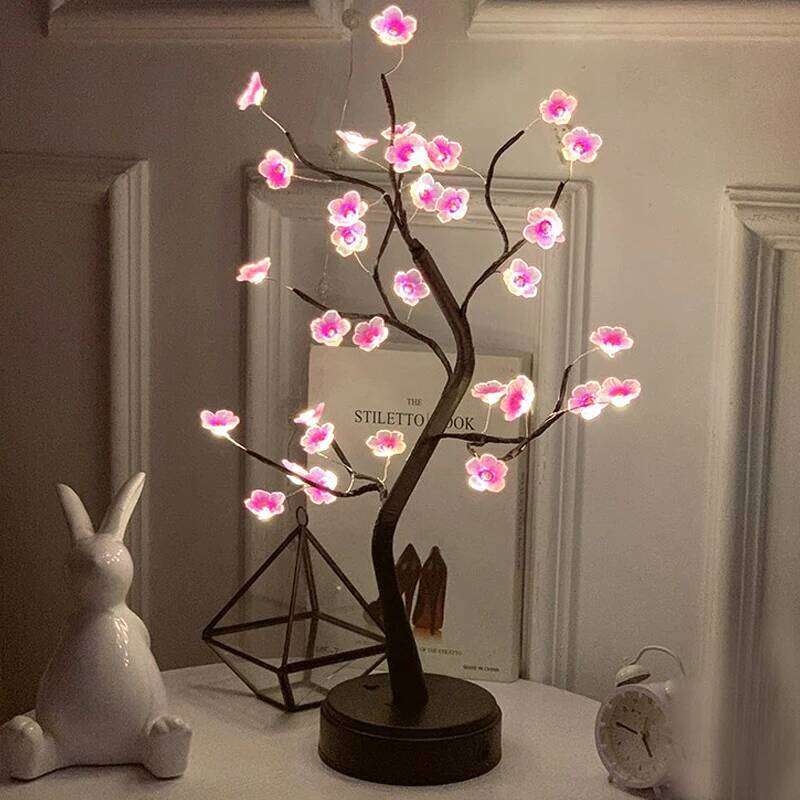 36 LED Ball Table Lamp Switch Tree Fairy Light Night Lights Home DIY Party Wedding Bedroom Christmas Decoration Gift Z260227