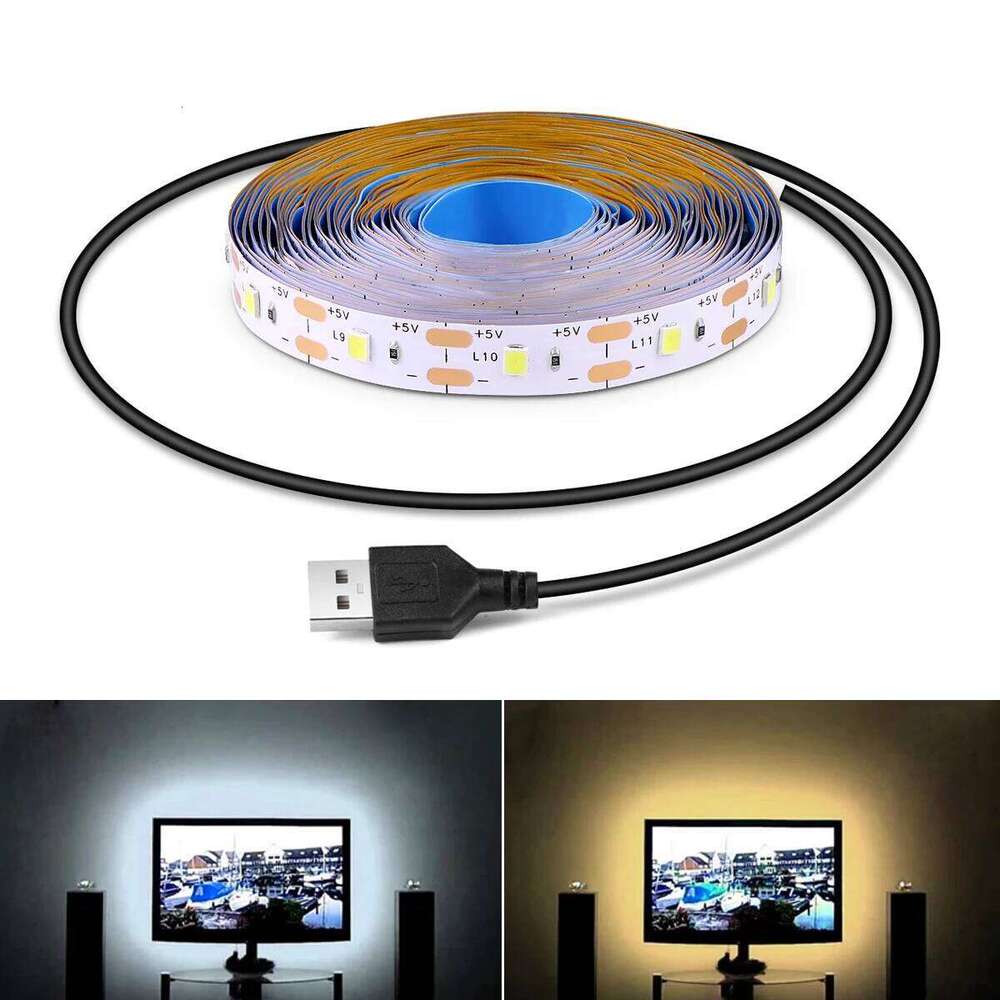 DC 5V USB LED Strip Light 2835 Diode Lamp 60leds/m For TV Mirror Backlight Lighting Tape Room home Decor 1m 2m 3m 4m 5m Z260226