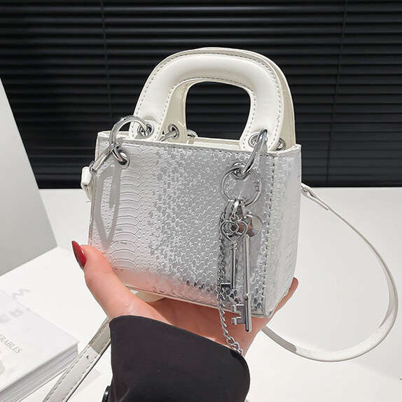 2026 new trendy small square handbags Fashionable Snake Print Shoulder Bag with Premium Feel Crossbody Bag for women fashion versatile Mini Lipstick C