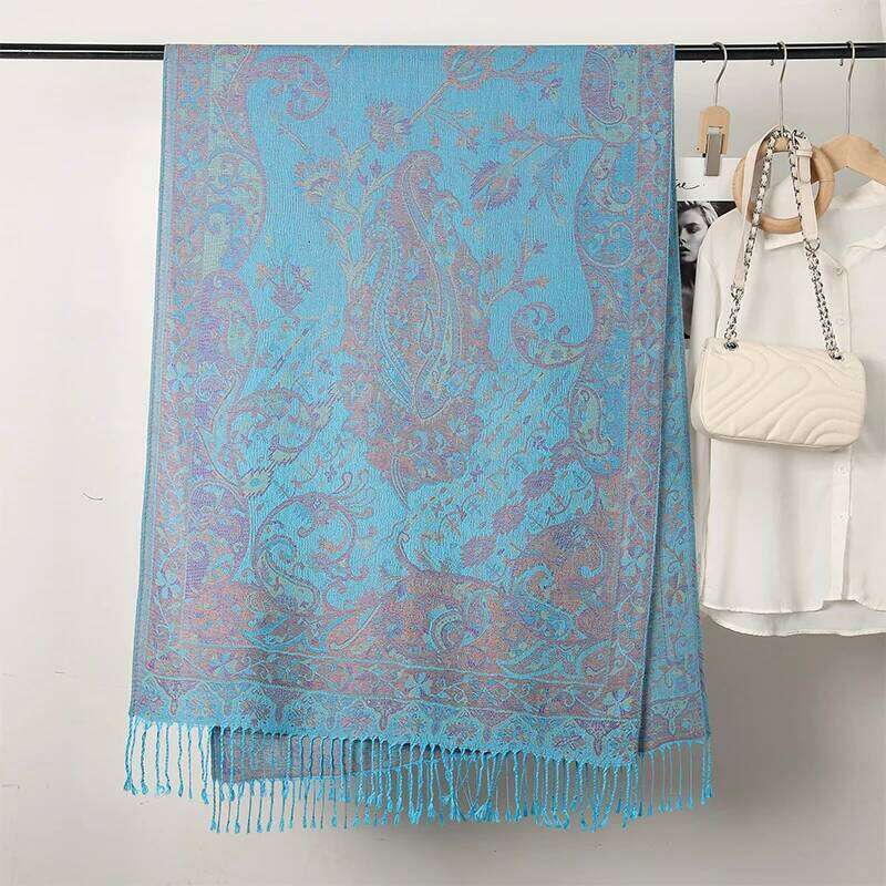 Tassel Blanket Design Thick Pashmina New Winter Warm Shawl Wrap Cashmere Scarf Women Neckerchief Poncho Stoles 2024 Z260226