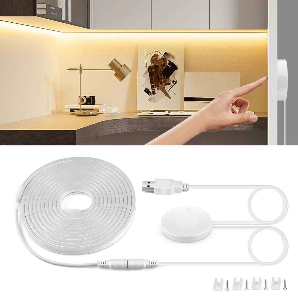 5V Neon Flexible Led Tape USB LED Strip Light Backlight Home Decor neon led verlichting With Wood Penetrable Sensor Touch Switch Z260226
