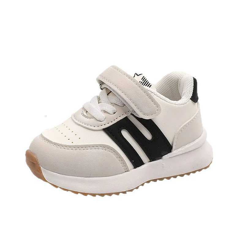 Kids Sneakers Color Block Anti-Collision Lightweight Leather Shoes for 2-6 Years Boys Girls Four Seasons CasualT260227