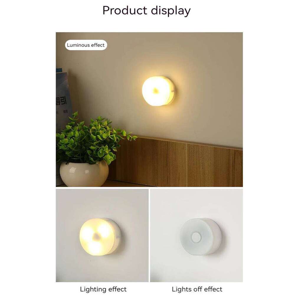 LED Bedside Small Battery Power Night 3 Modes Eye Protection For Kitchen Cabinet Wardrobe Lamp Staircase Closet Light Z260227