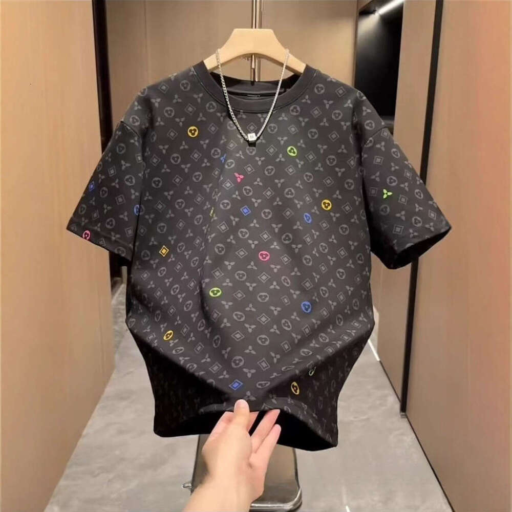 European Style Men's Full-Print Round-Neck Fashion T-Shirt, Trendy Brand, Versatile, Summer Slim-Fit, Stylish And Cool, Wholesale