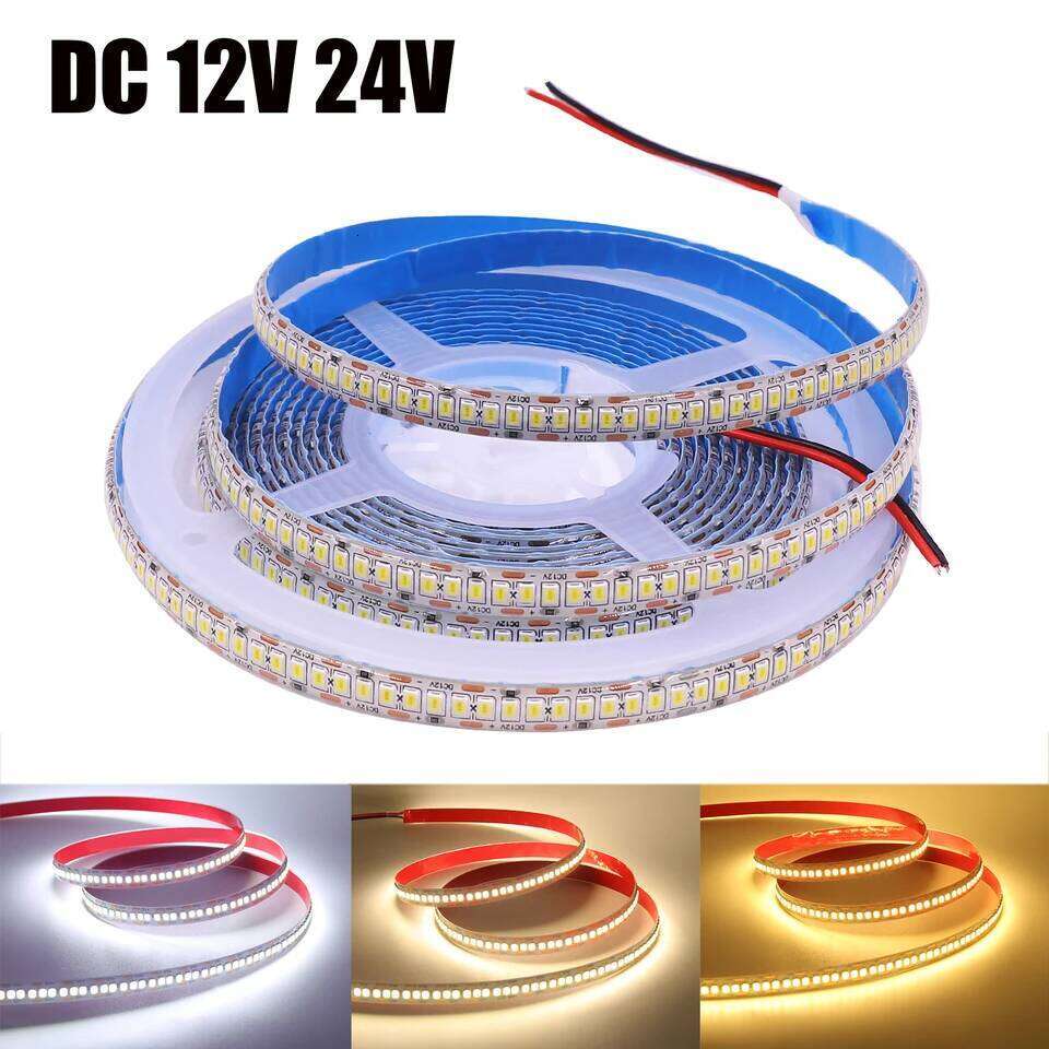 DC 12V 24V SMD 2835 240Leds/M LED Strip Waterproof IP65 IP21 Warm/Natural White Home Decor Flexible Ribbon Tape Light Z260226