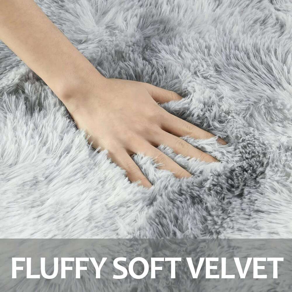 VIKAMA Tie-Dye Plush Soft Living Bedroom Game Room Carpet, Non-Slip Entrance Door Mat, Home Decoration H260227 - view 6