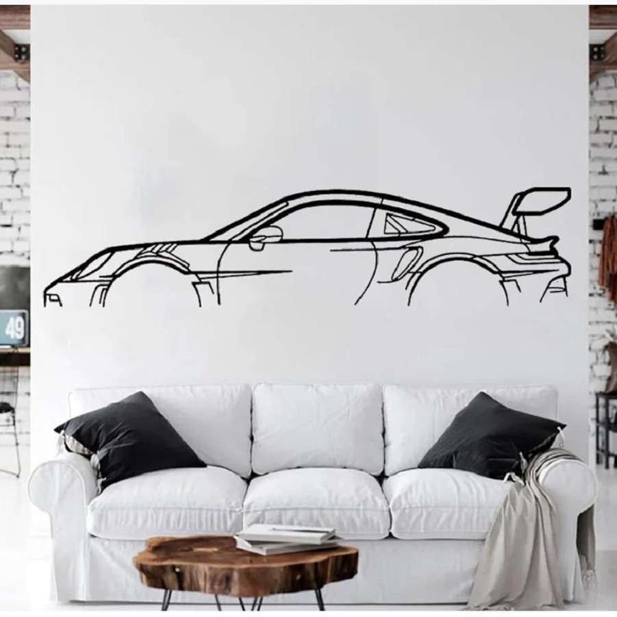 Car Silhouette Wall Art Sticker Vinyl Home Decor Automotive Service Center Garage Beauty Shop Decoration Decals Murals S610 240708