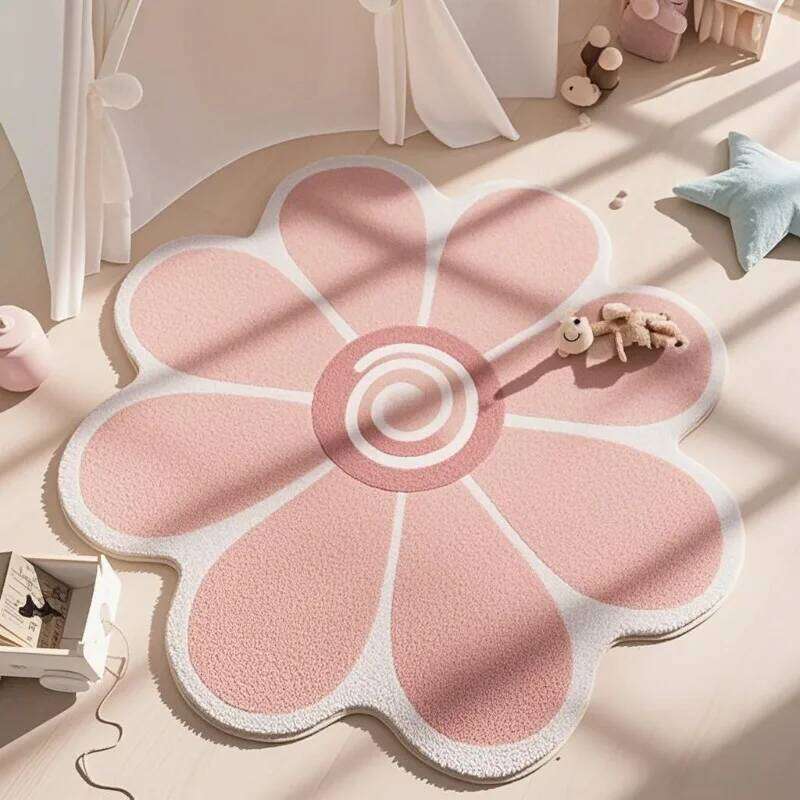 Flower Shape Non-Slip Floor Mat Bedroom Rugs Irregular Entrance Doormat Absorbent Bedside Mats Home Decor Soft Carpet H260227 - view 3