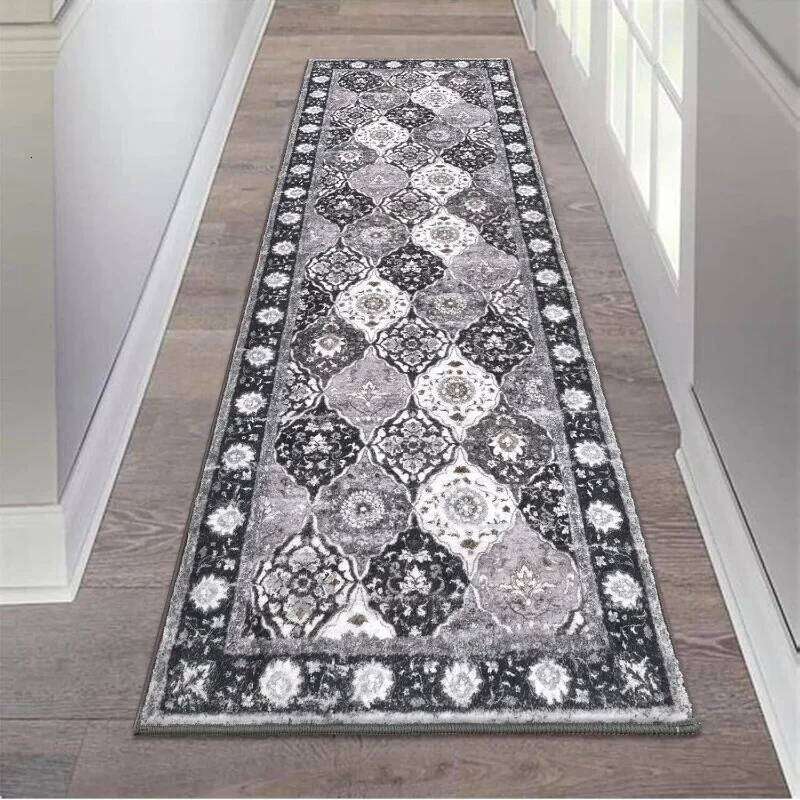 Vintage Persian Runner Rug Boho Geometric Flowers Pattern Carpet Non-slip Soft Home Decor Floor Mat for Hallway Living Room H260226