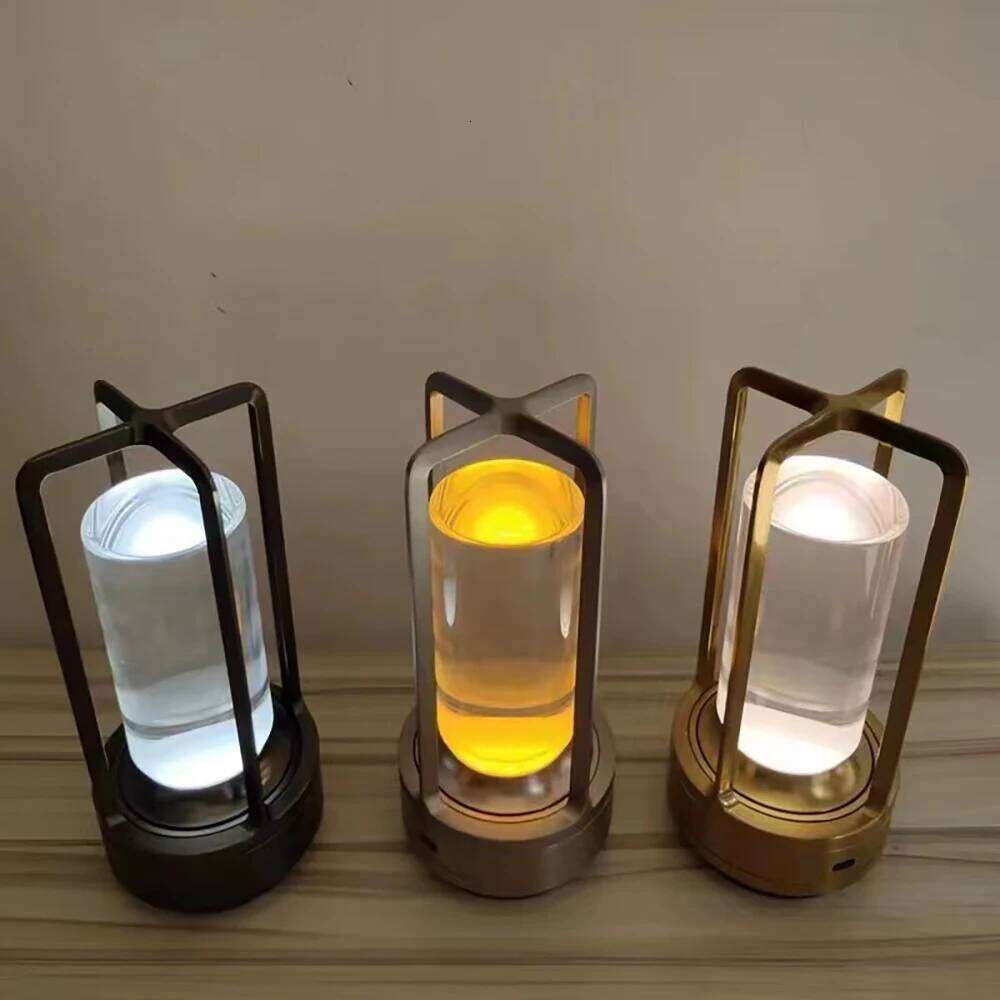 crystal Plastic bedside bedroom led Touch table lamp Restaurant decoration atmosphere Night light Z260227