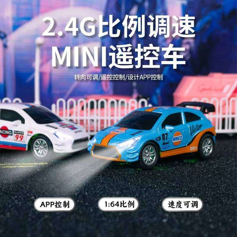 New Mini Alloy Remote Control Car Pocket Rc Desktop Miniature Drift Racing Children'S Holiday Gift H260227