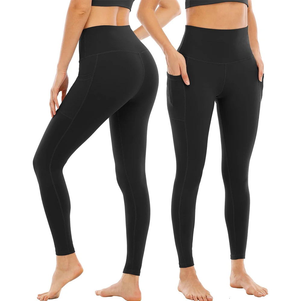 High Waisted Workout Leggings with Pockets for Women Gym Clothing Yoga Pants Running and Cycling Soft Summer 1Pc 260206