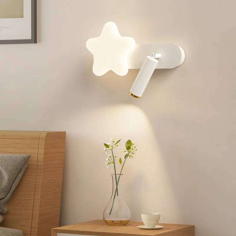 LED Dimmable Lamp with Remote Control Star Spotlight Rotatable 350 Lighting Decor Bedroom Study Wall Lights Z260227