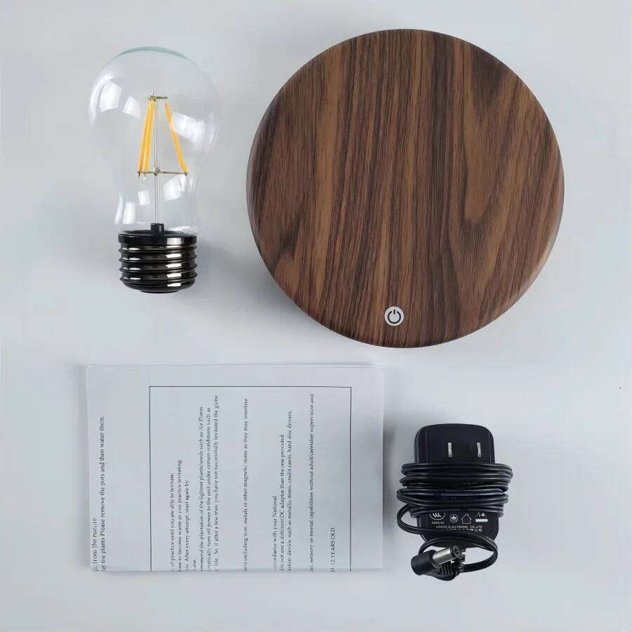 Magnetic Levitation Lamp Creativity Floating Glass LED Bulb Home Office Desk Decoration Birthday Gift Table Novelty Night Light Z260227