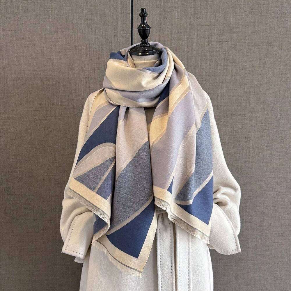 Winter Warm Cashmere Scarf Geometric Fashion Shawl Women Neckerchief Pashmina Head Scarves Wrap Femal Poncho Echarpe Bandana Z260226