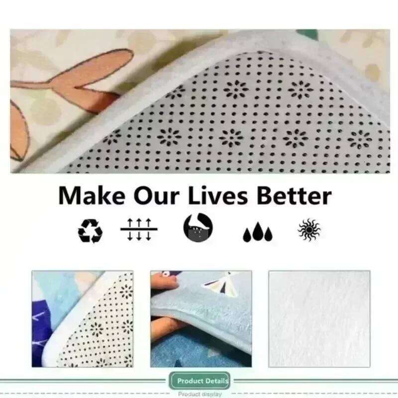 Islam Muslim Prayer Mat Living Room Decor Anti-slip Carpets Bedroom Bedside Soft Rug Entrance Doormat Machine Washable Carpet H260226